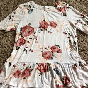 Floral Short Sleeve Top